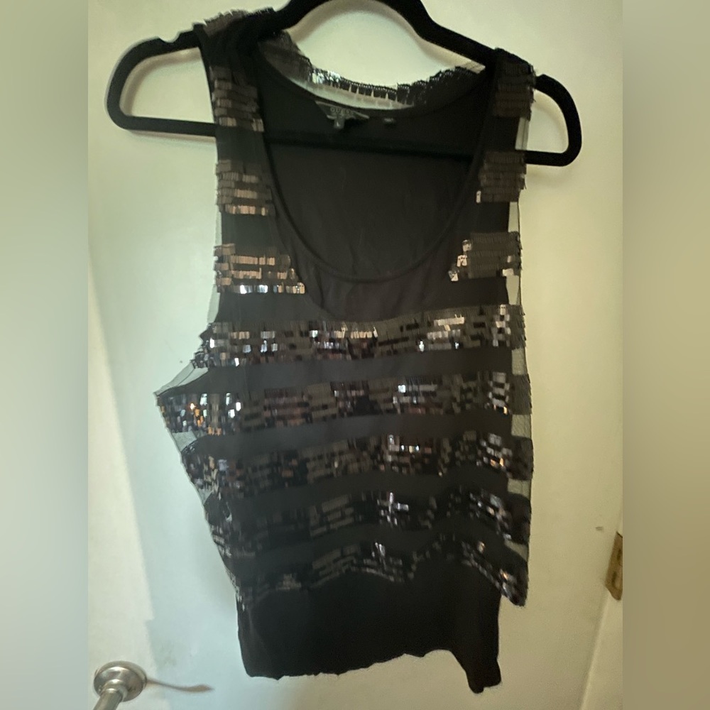 Guess sequin tank top size L